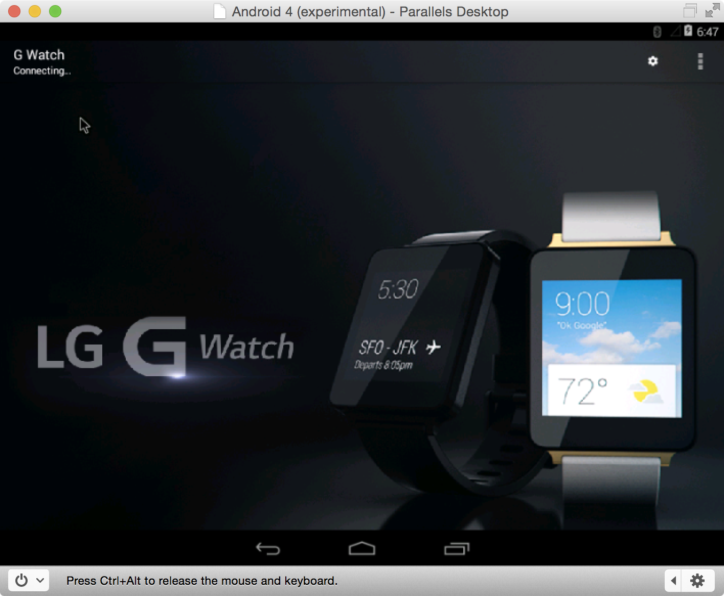 Android Wear LG G Watch Mac