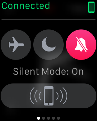 Silent Mode glance Apple Watch