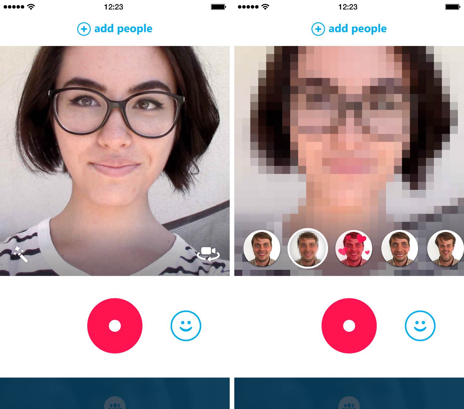 Skype Qik 1.5 for iOS iPhone screenshot 001