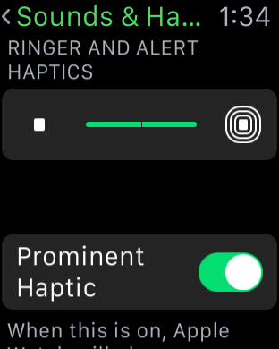 Sounds and haptic Apple Watch
