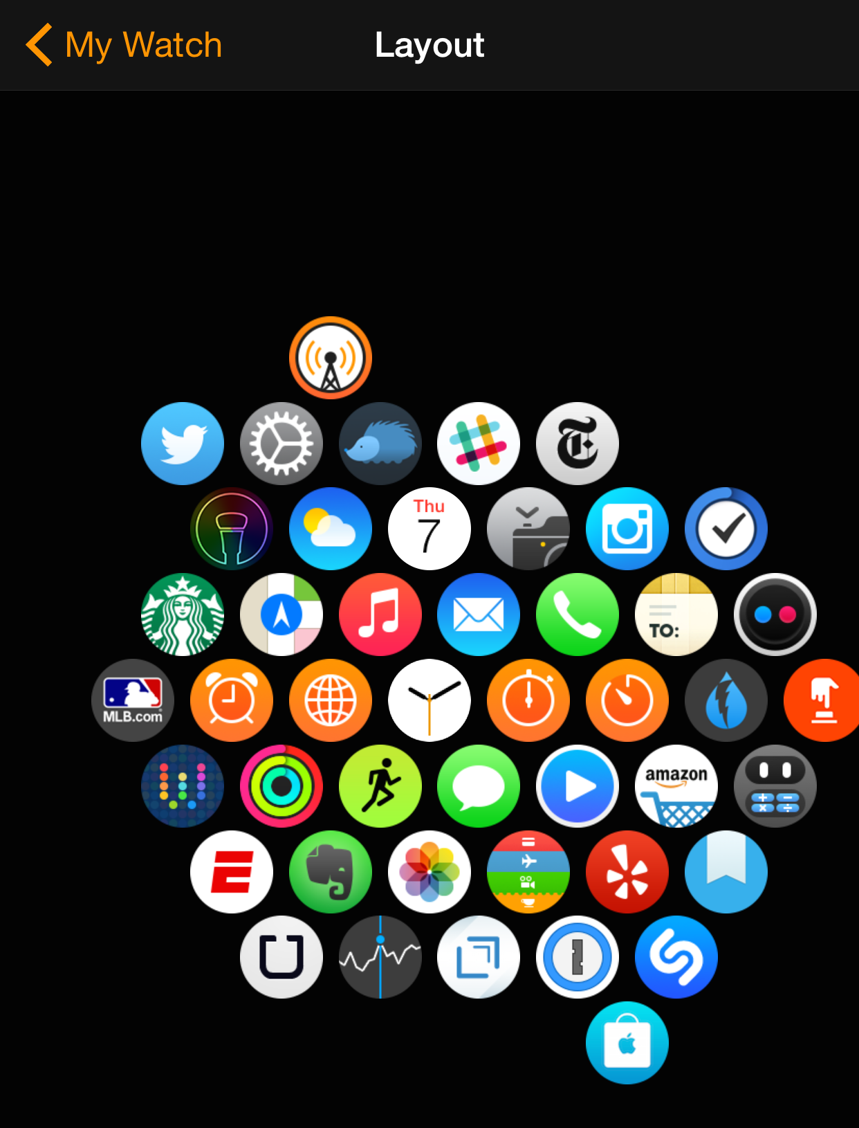 Apple Watch App Layout