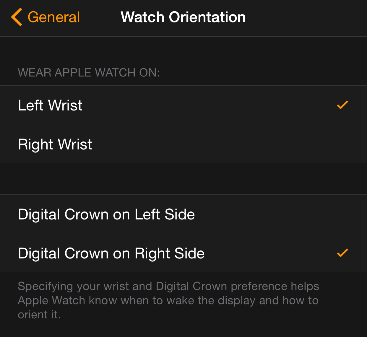 Apple Watch Orientation