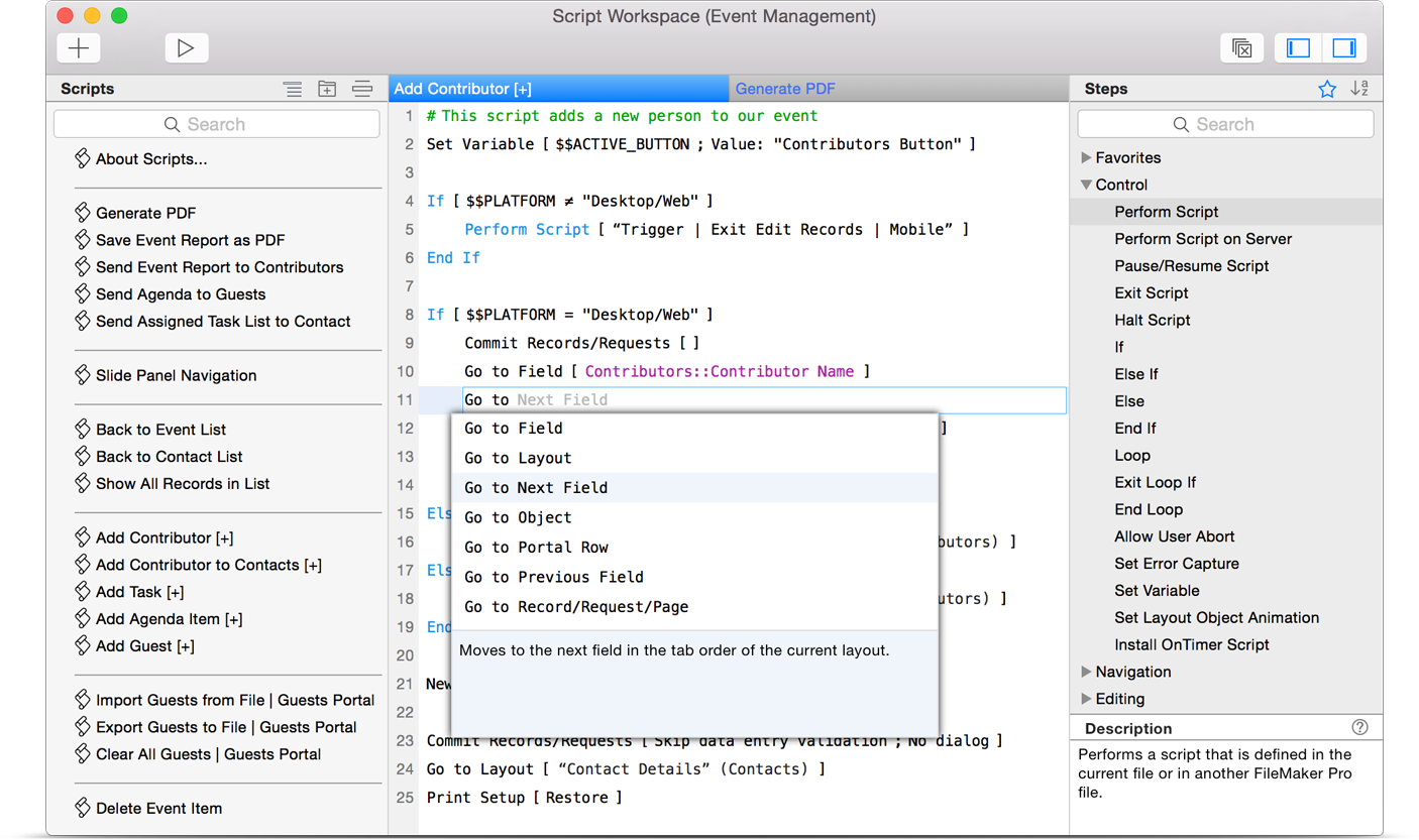 FileMaker 14 for OS X Mac screenshot 001