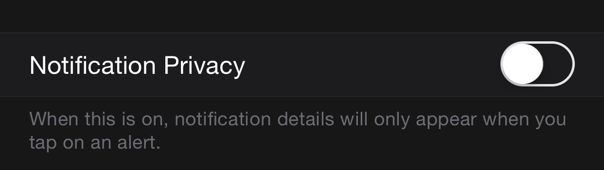 Notification Privacy Apple Watch