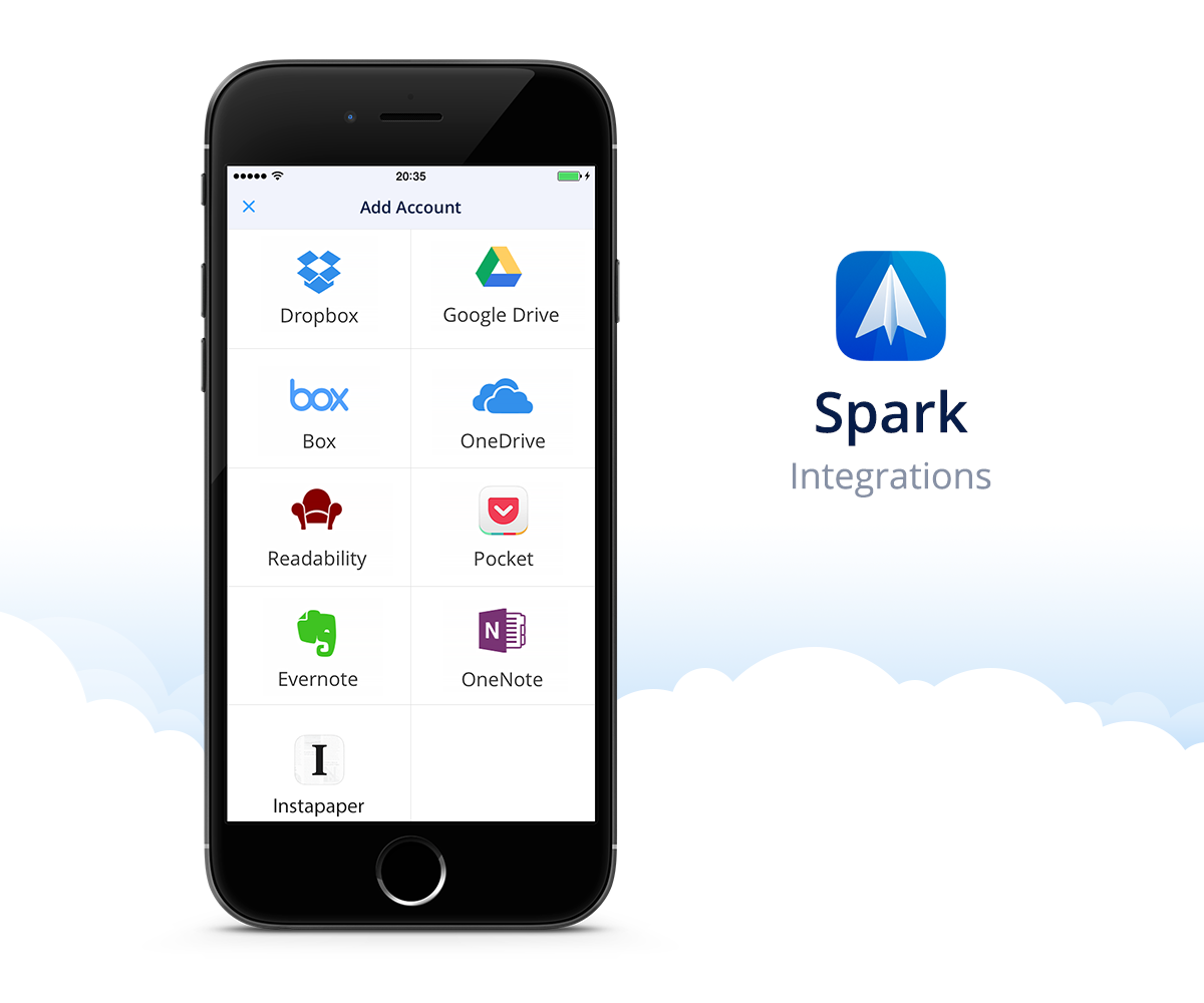 Spark by Readdle 1.0 for iOS Integrations iPhone screenshot 001