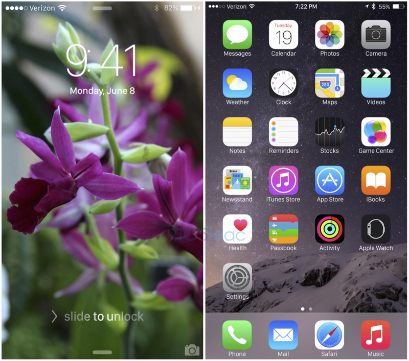 iOS 9 San Francisco Lock screen mockup 001