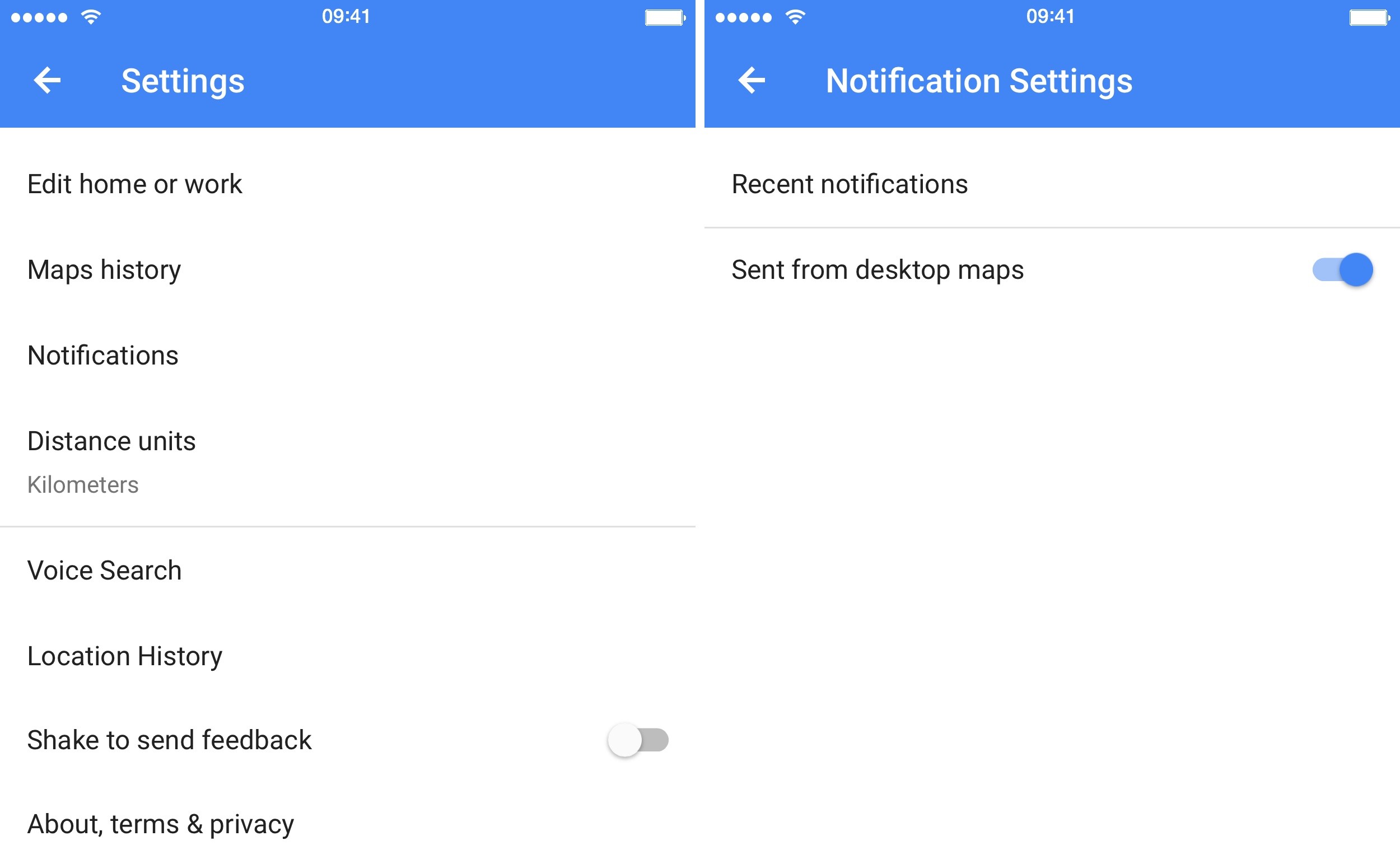 Google Maps 4.7 for iOS send from desktop to mobile iPhone screenshot 001