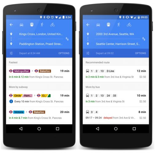 Transit Check Google Google Maps gains enhanced transit data with live arrivals for buses ...