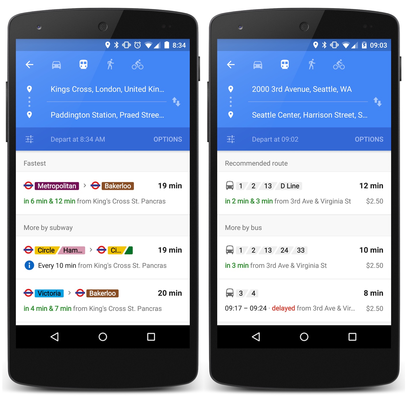 Google Maps Transit Android screenshot 001