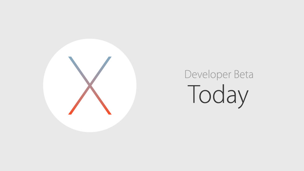 OS X El Capitan Beta today