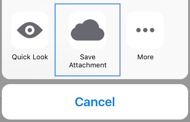 iOS 9 save attachment