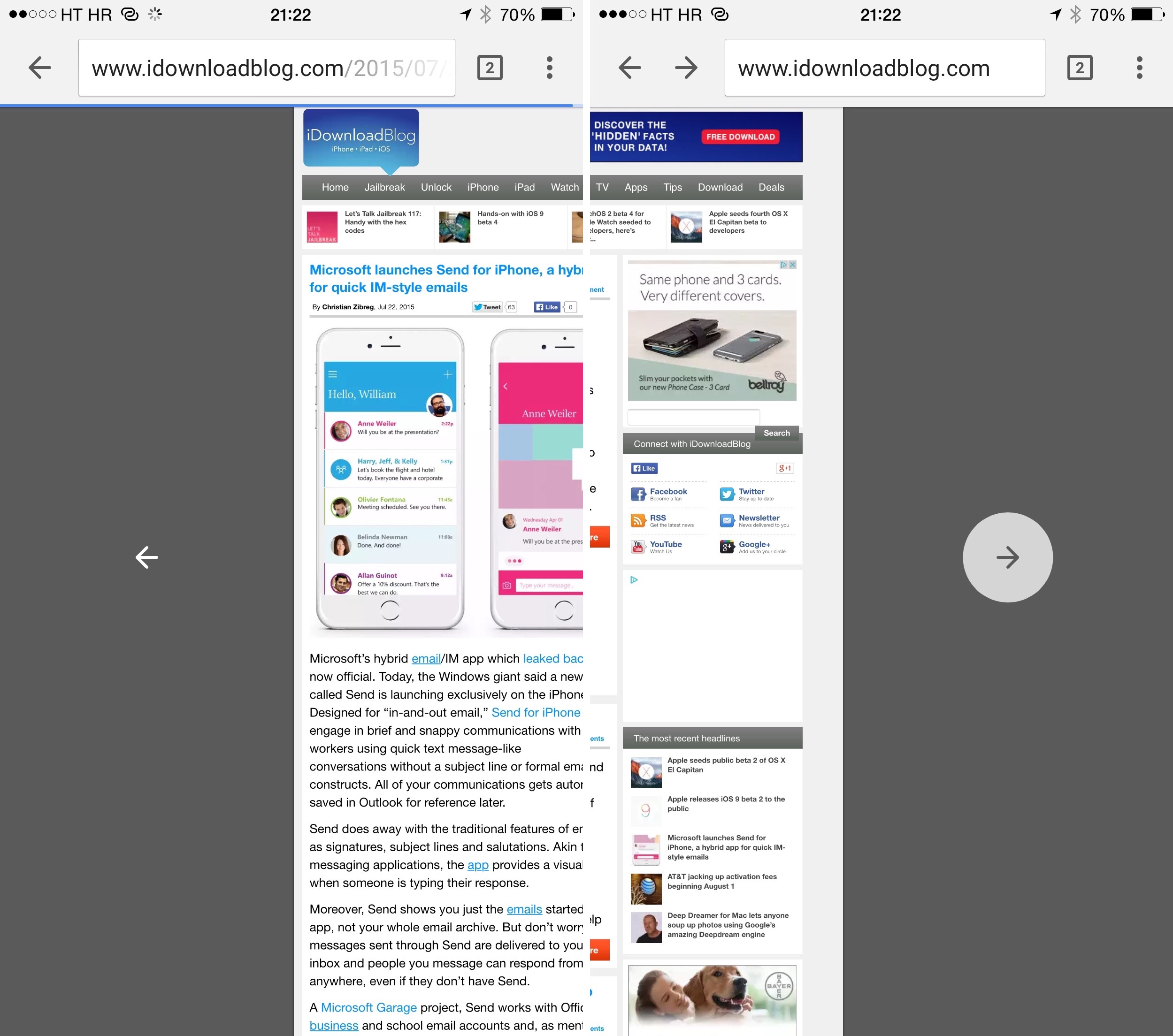 Chrome for iOS 44 iPhone screenshot 001