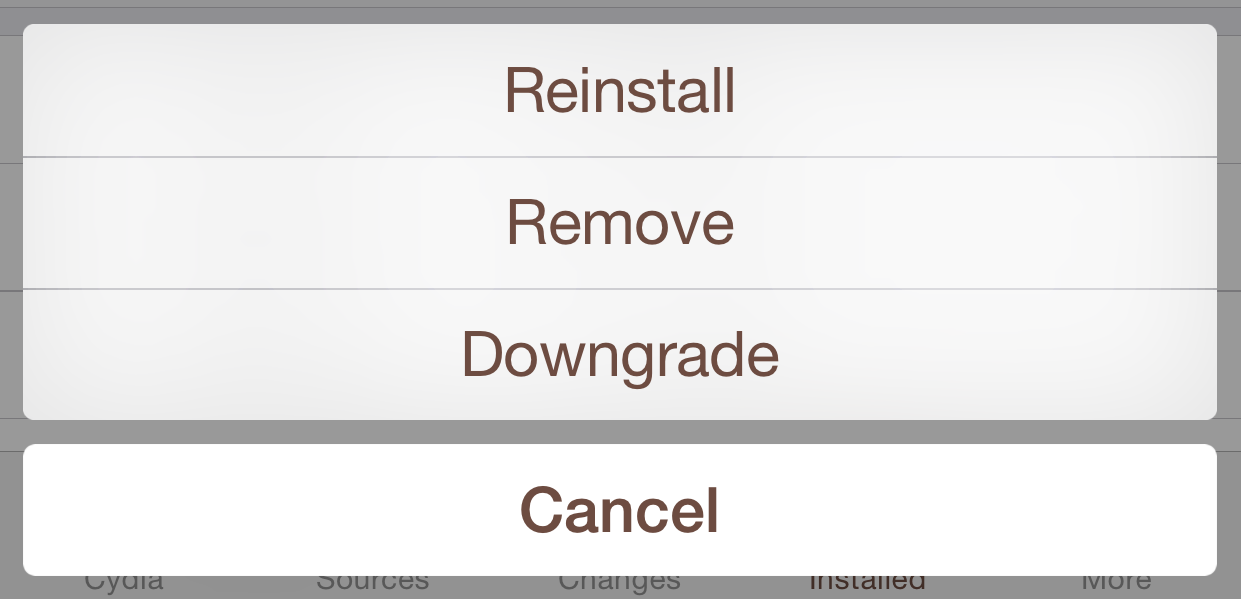 How to Downgrade Cydia packages