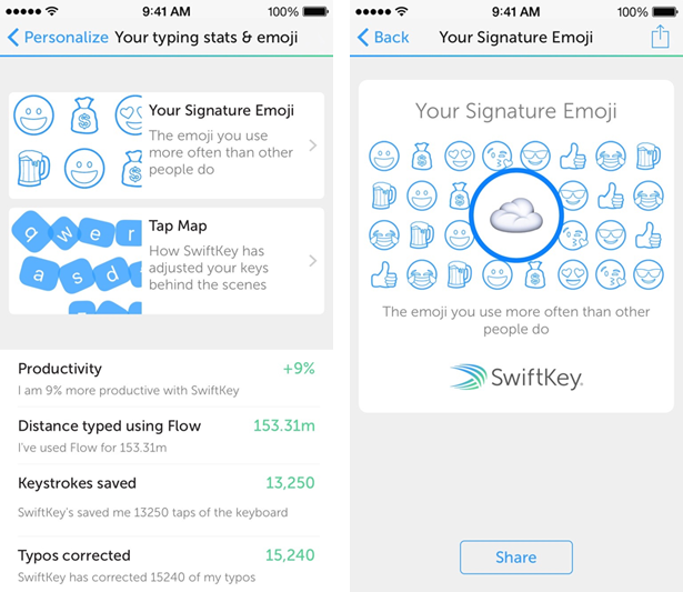 SwiftKey Your Signature Emoji iPhone screenshot 001