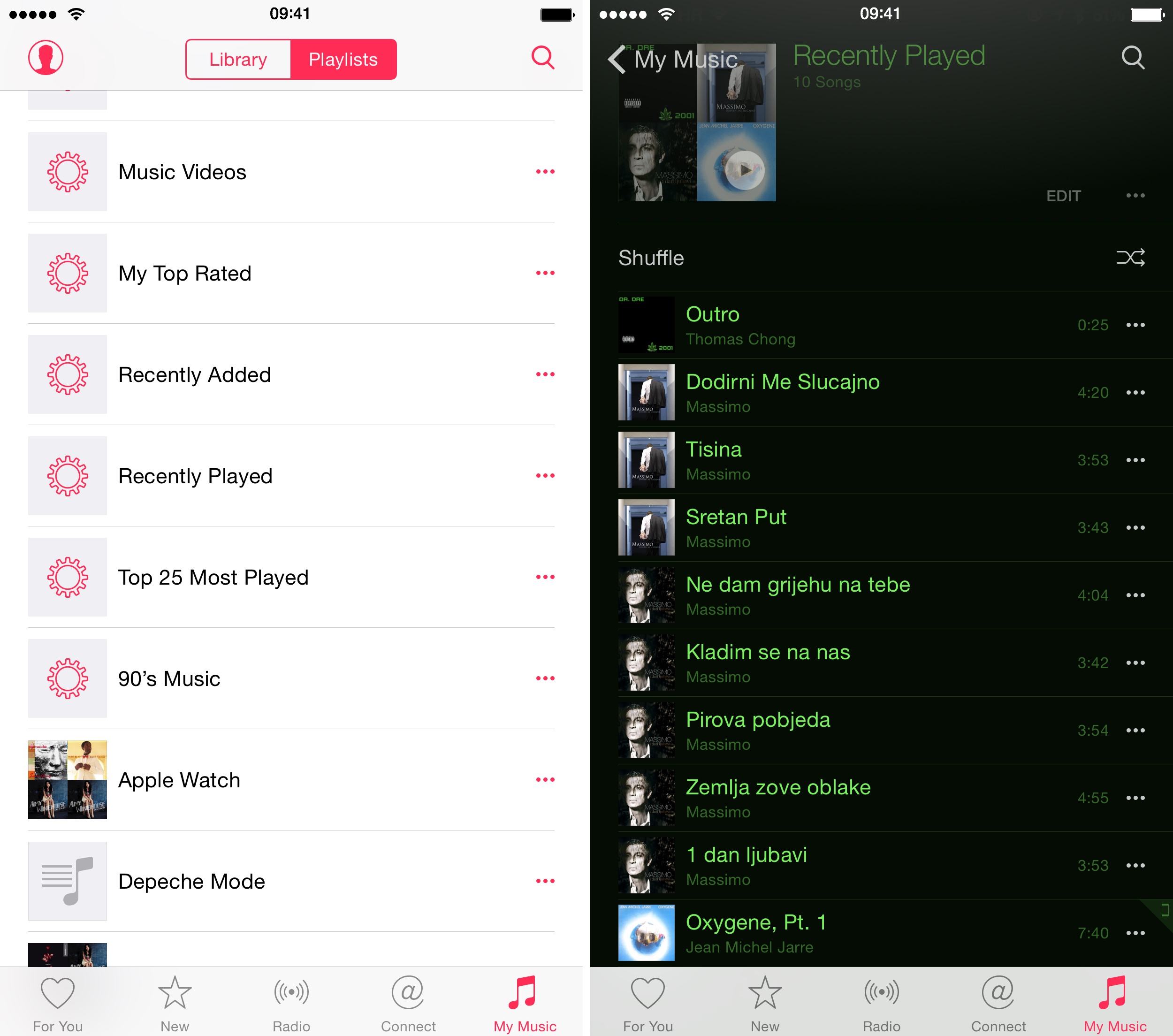 iOS 8.4 Music Recently Played Playlist