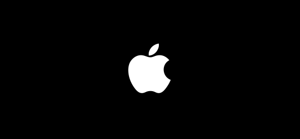 Logo Apple fond noir Mac capture d'écran 001