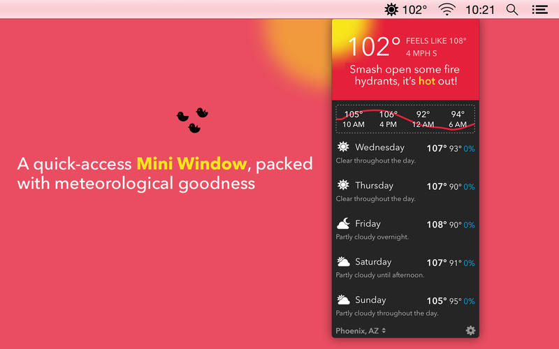 CARROT Weather 1.0 for OS X Mac screenshot 003