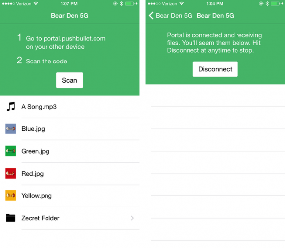 Portal for iOS: wireless file transfers from your computer to iPhone ...