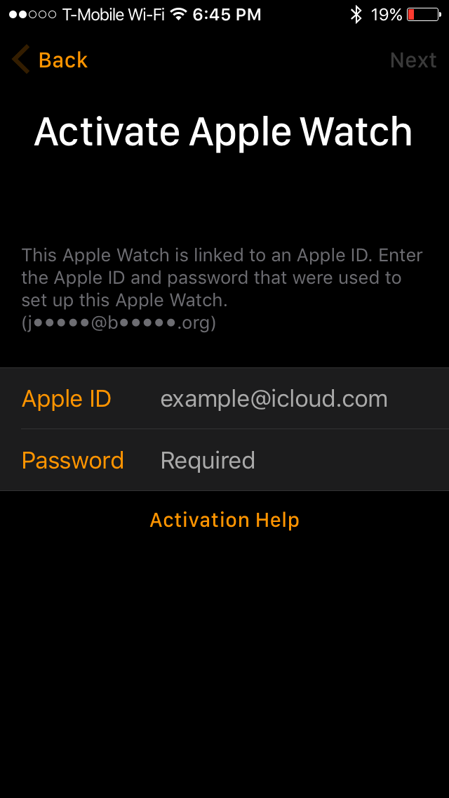 Activate Apple Watch Activation Lock