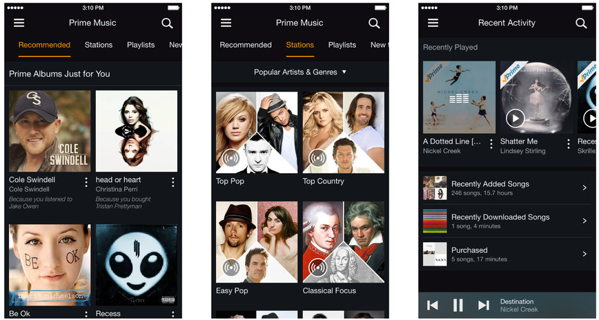 Amazon Prime Music 5.0 for iOS iPhone screenshot 001