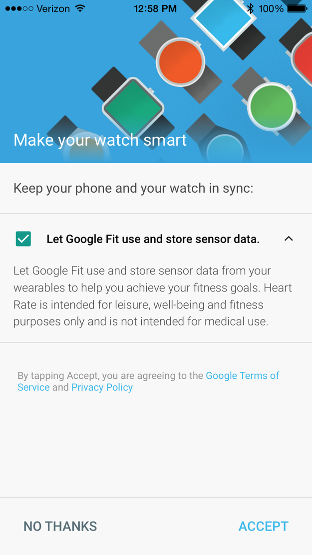 Android Wear for iOS iPhone Health screenshot 001