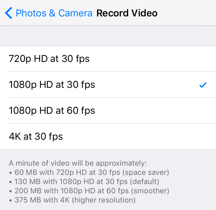 Disable 4K iPhone