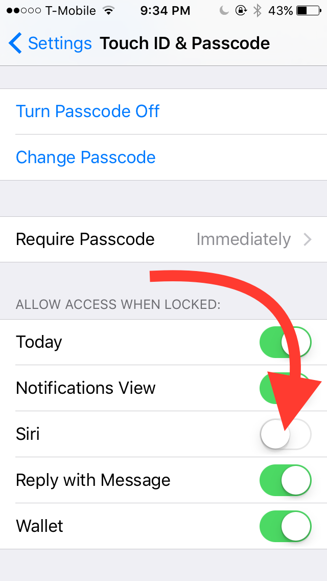 Disable Siri Locked iPhone