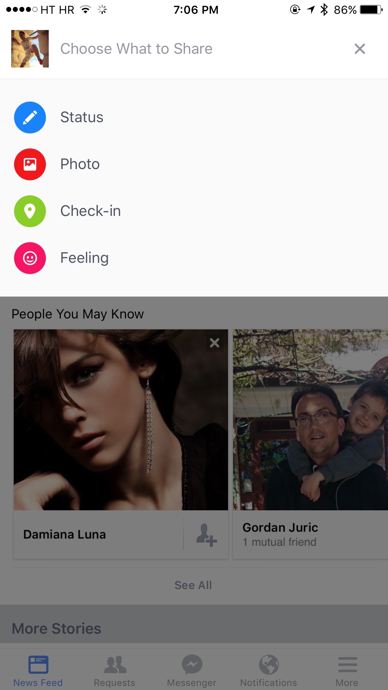 How to post on facebook messenger from your camera roll on iphone or ipad