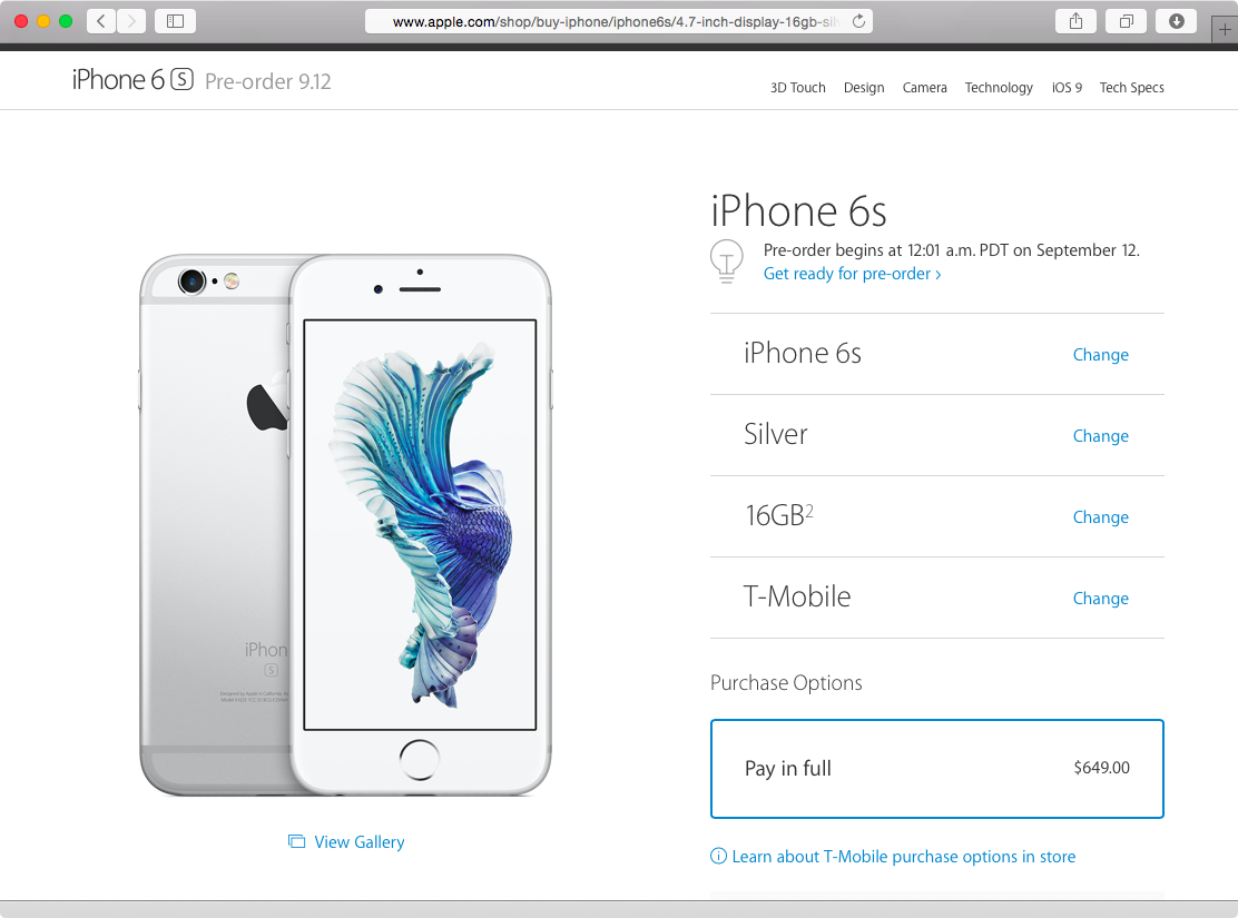 Preorder iPhone 6s web screenshot 001