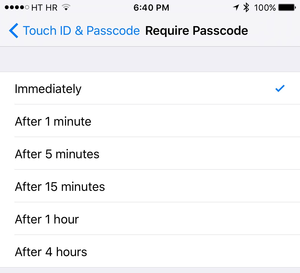 iOS 9 Passcode settings iPhone screenshot 003