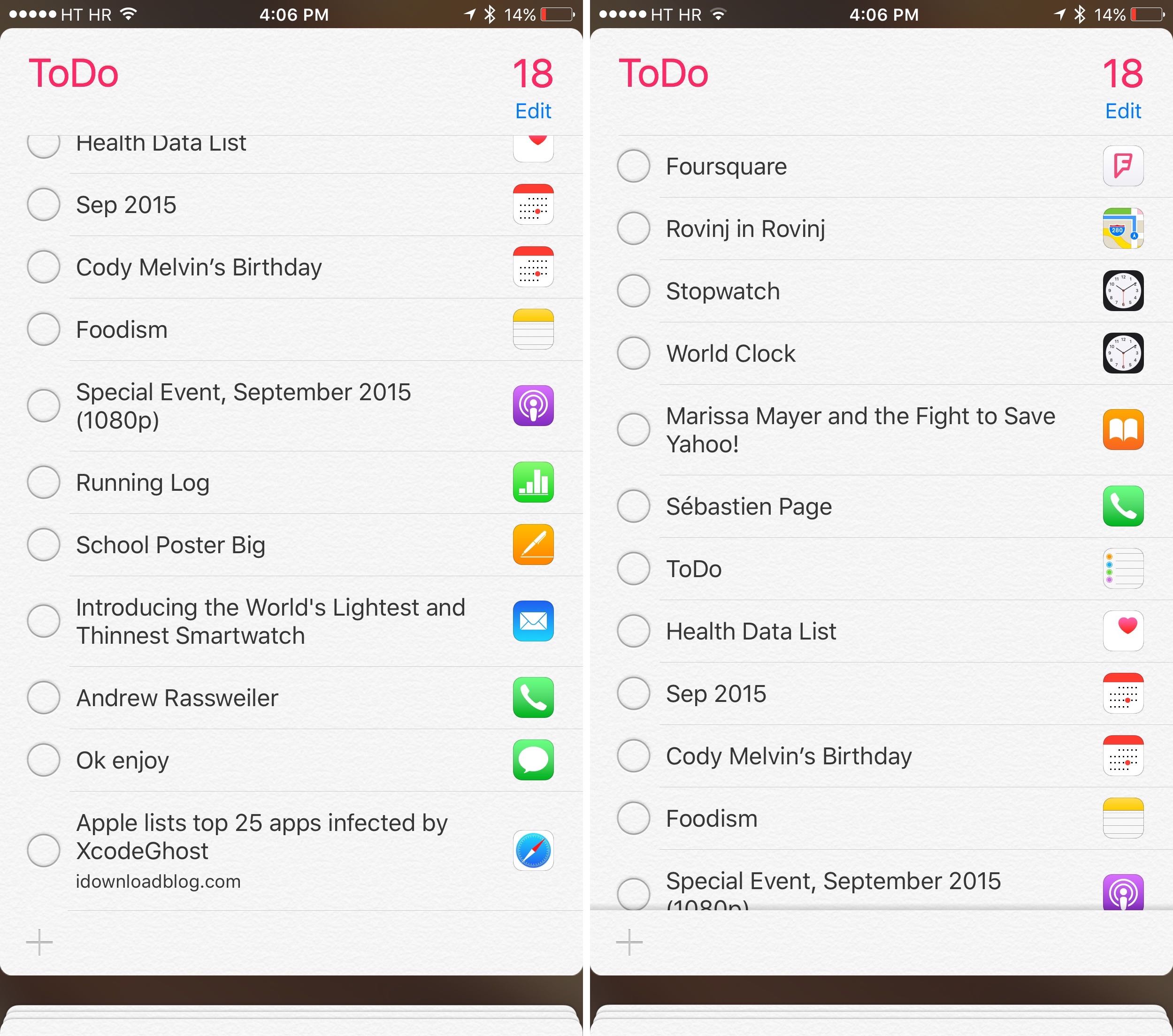 iOS 9 app reminders iPhone screenshot 001