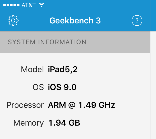 iPad Mini 4 Benchmarks