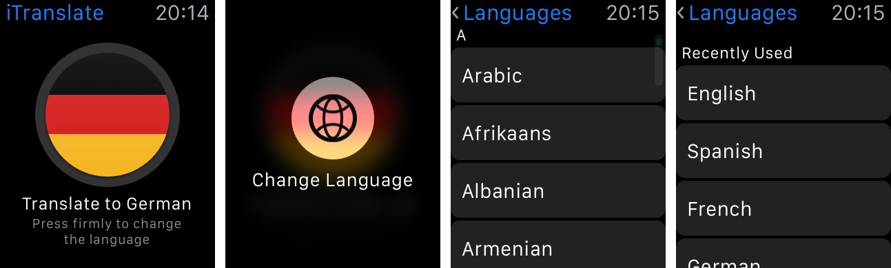 iTranslate 9.0 for iOS Apple Watch screenshot 001