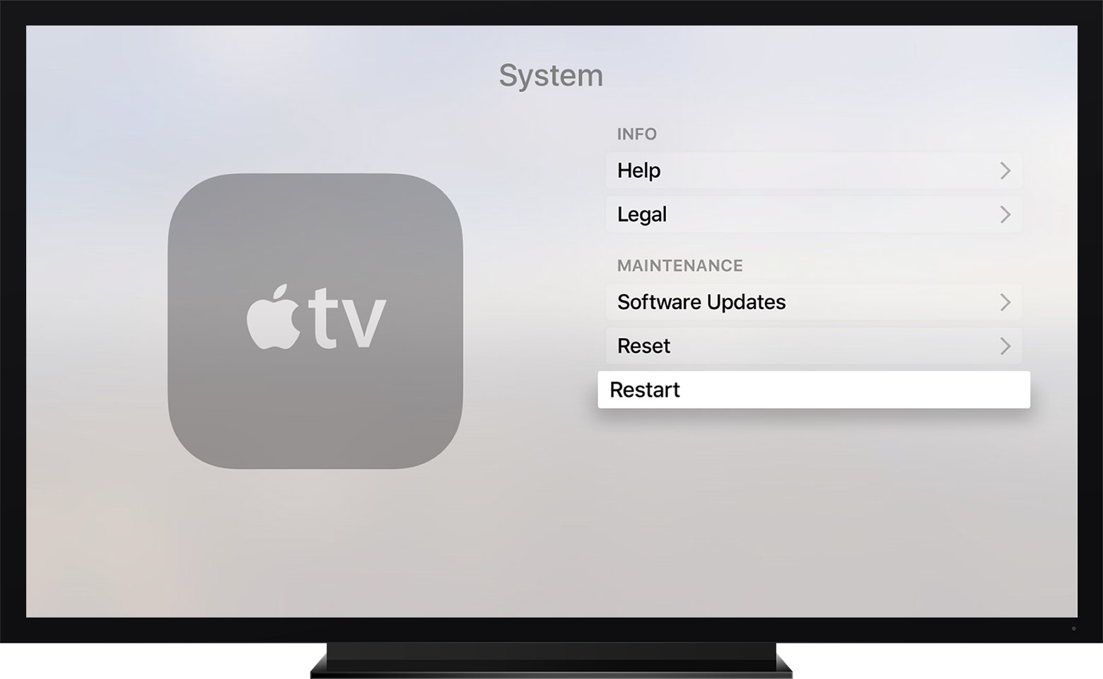 How to restart or put your Apple TV into sleep or standby mode