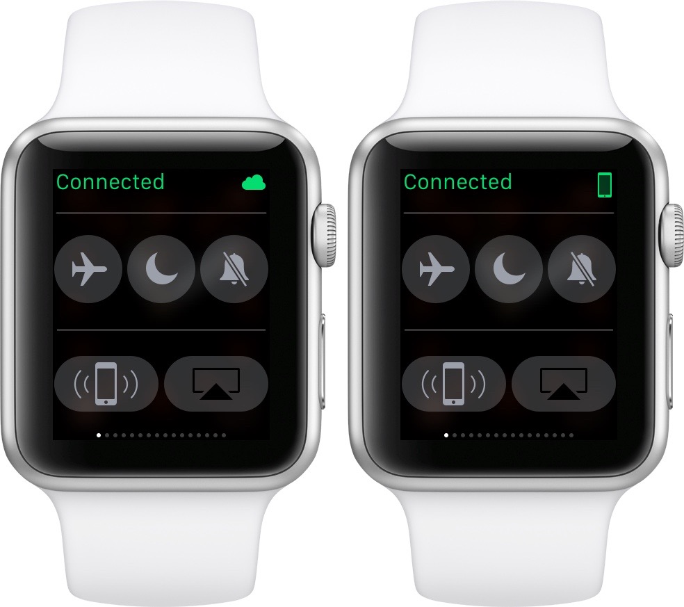 Apple Watch cloud Wi-Fi icon