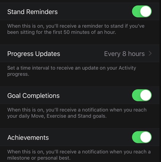 Apple Watch companion app Activity iPhone screenshot 002