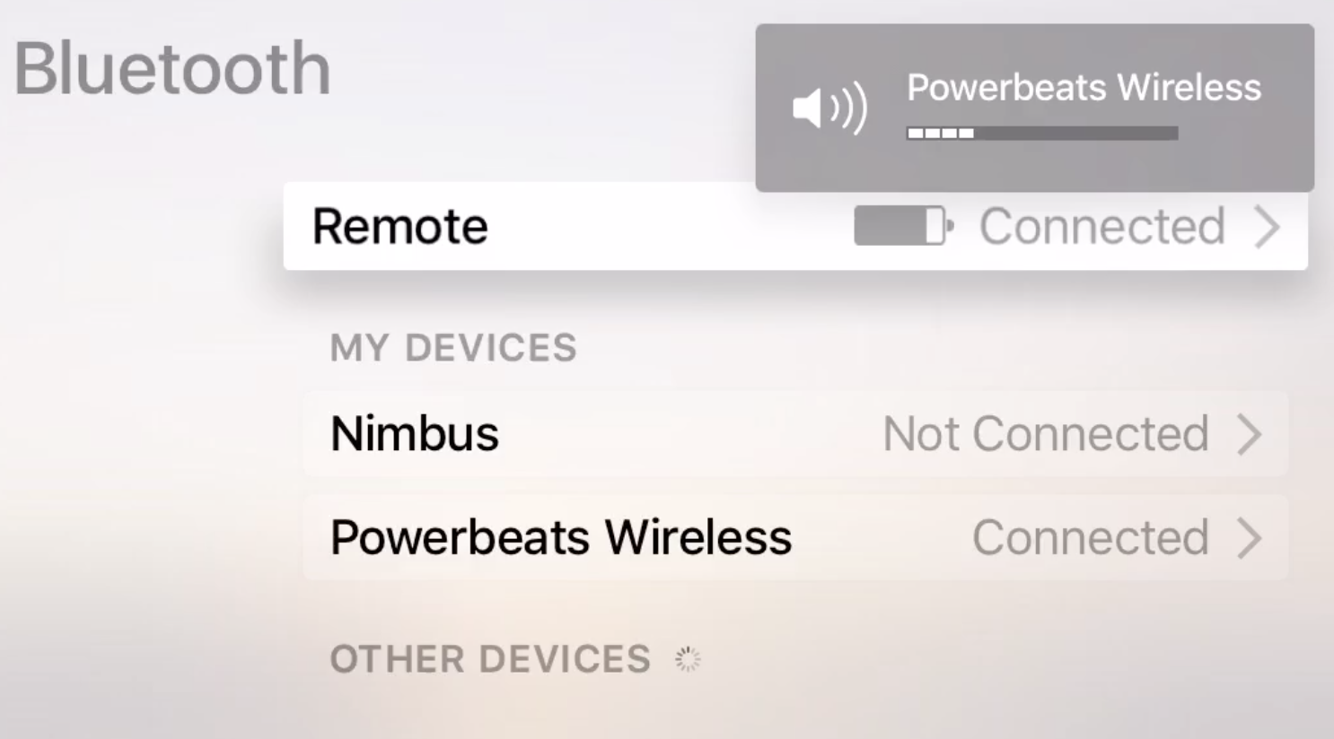Bluetooth headphones Apple TV