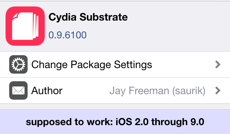 Cydia Substrate 0.9.6100