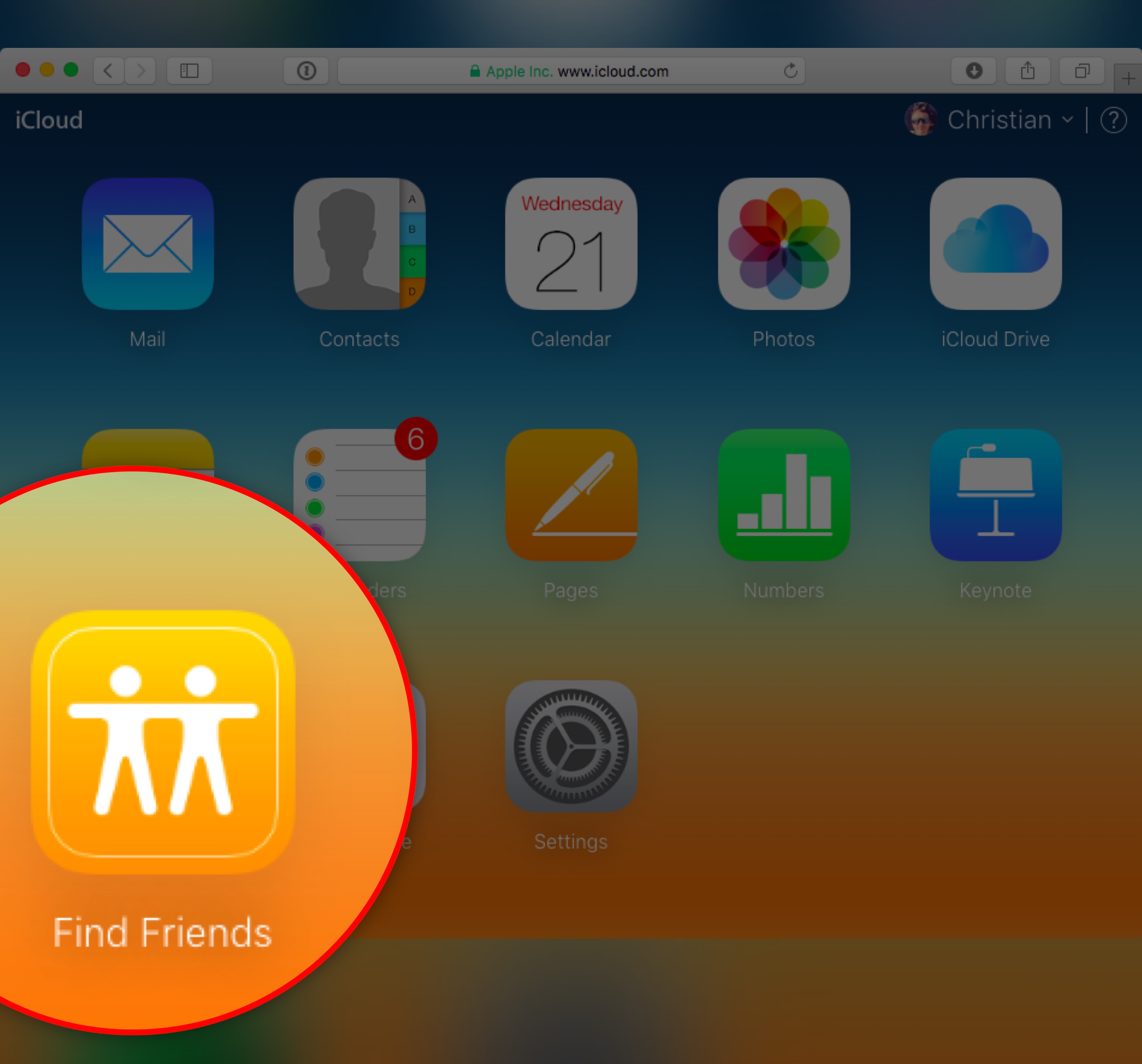 Find My Friends iCloud app web screenshot 002