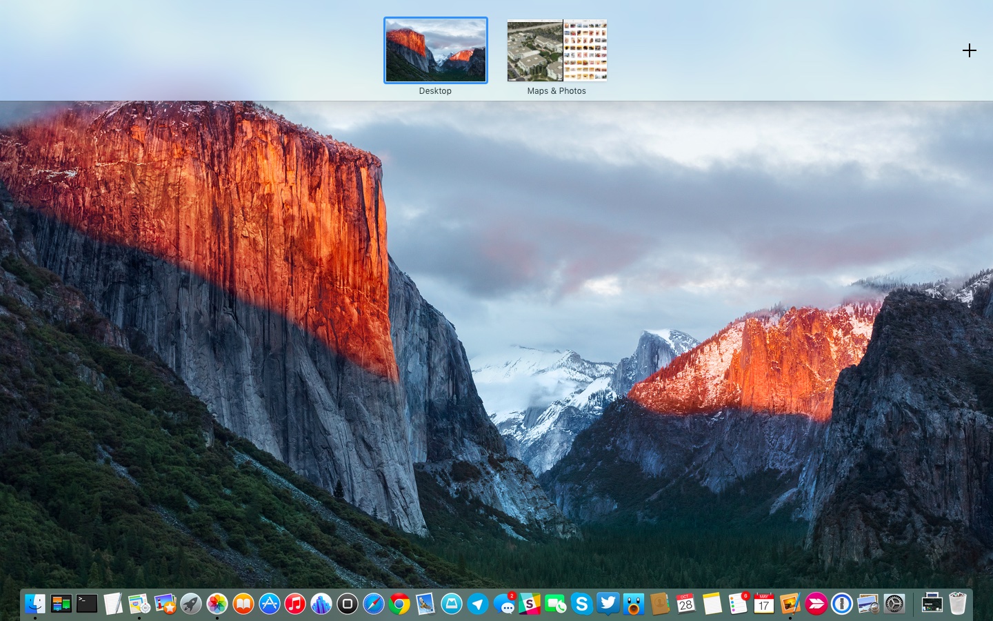 OS X El Capitan Mission Control Split View Mac screenshot 006