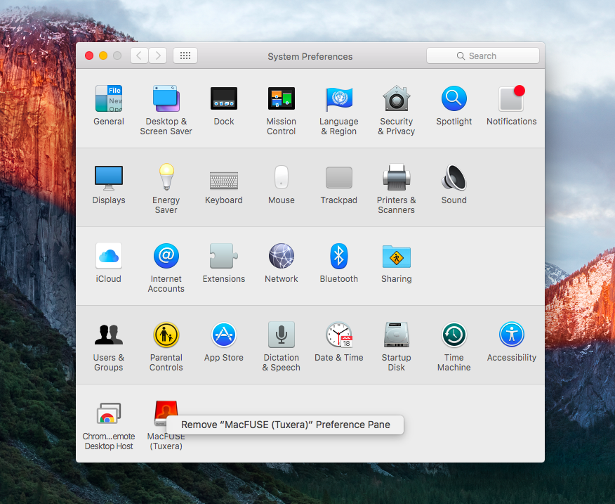 OS X El Capitan remove System Preferences pane Mac screenshot 001