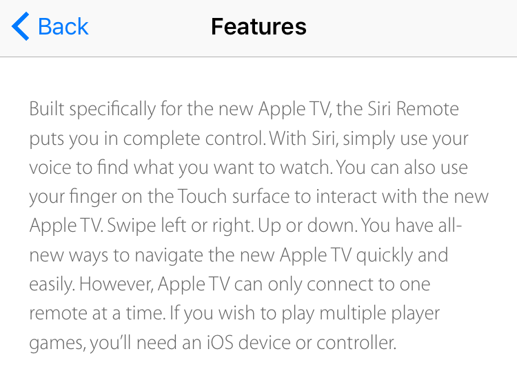 Siri Remote Disclaimer