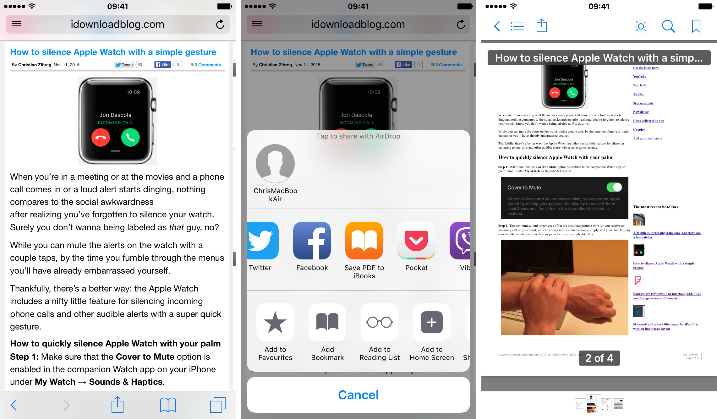 how to download webpage as pdf iphone