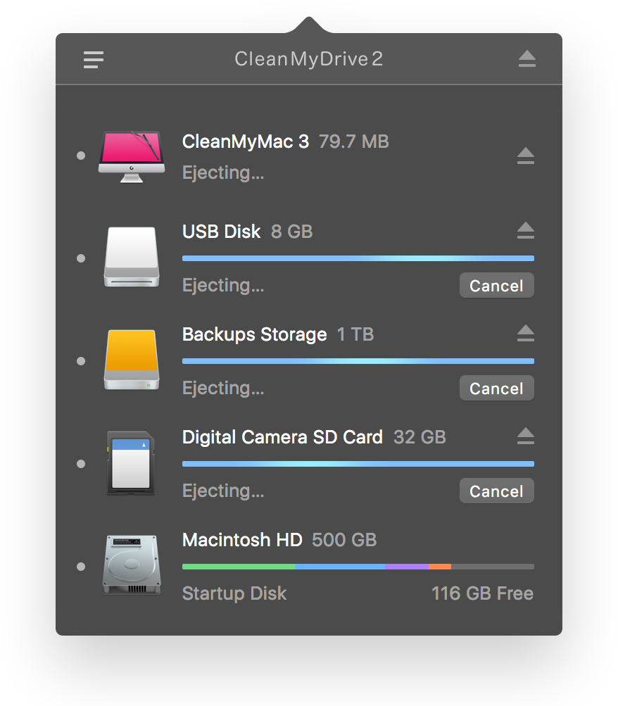 CleanMyDrive 2 for OS X Mac screenshot 002