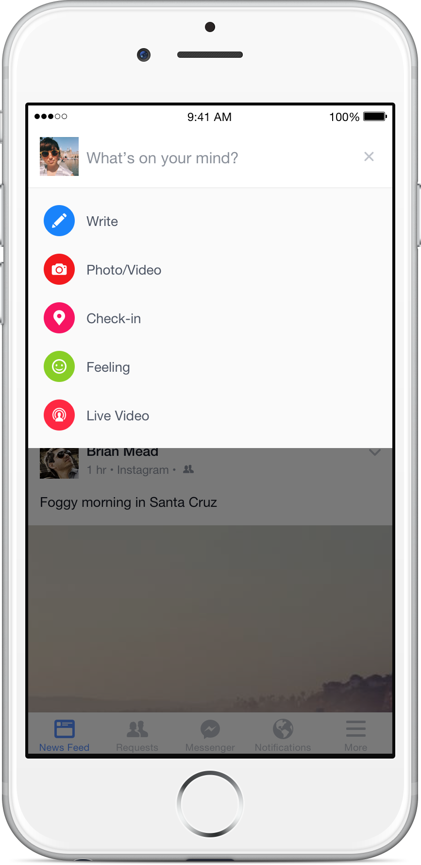 Facebook New Sharing Flow iPhone screenshot 001