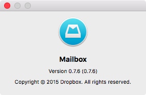 Mailbox for OS X About window Mac screenshot 001