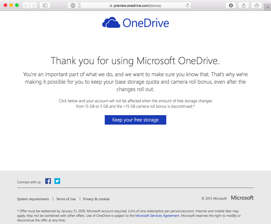 Microsoft how to keep free OneDrive storage web screenshot 001