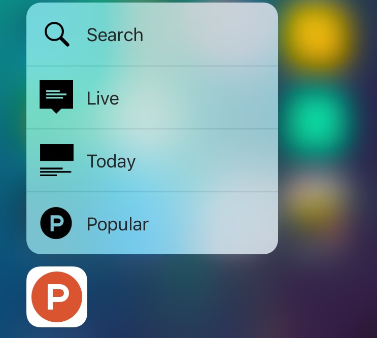 Product Hunt 3.0 for iOS 3D Touch iPhone 6s screenshot