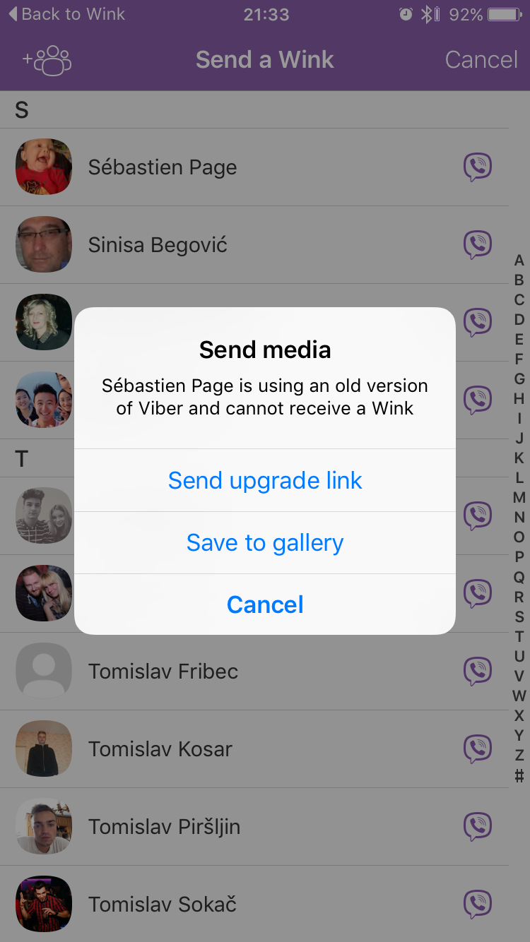 Viber 5.7 for iOS Wink messaging iPhone screenshot 003
