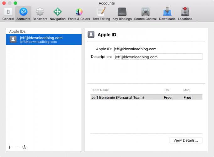 How to create a free Apple Developer account and link it to Xcode